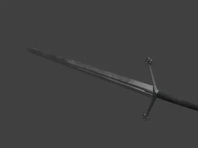 Two Handed Scottish Sword Claymore Low-poly 3D model