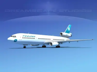 Douglas DC-10 Finnair 3D model