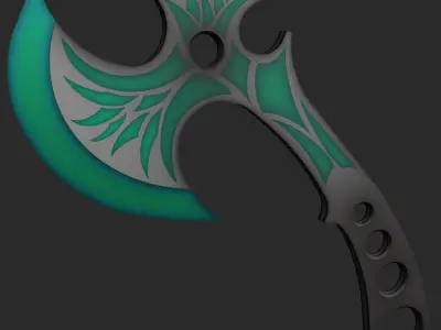 Tomahawk axe Low-poly 3D model