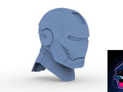 Ironman MK3 Helmet ready to 3d print 3D model