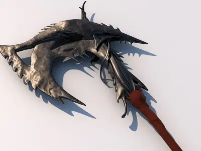 Medival Fantasy AXE 3D model