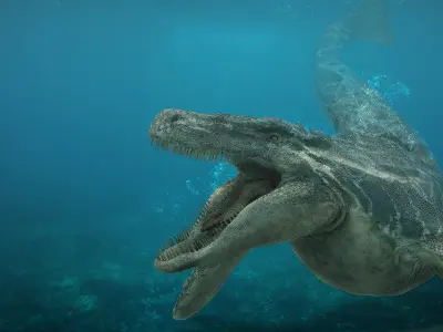 Mosa saurus (Rigged) 3D model