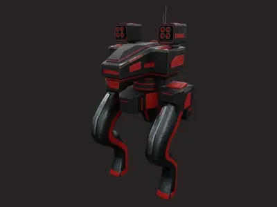 SCI FI WAR ROBOT Low-poly 3D model