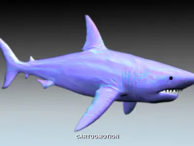 Great white shark Free low-poly 3D model