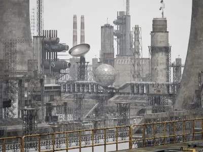 Industrial Complex Kitbash Huge Collection Low-poly 3D model