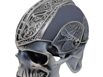Dark Fantasy Skull Helmet 3D model