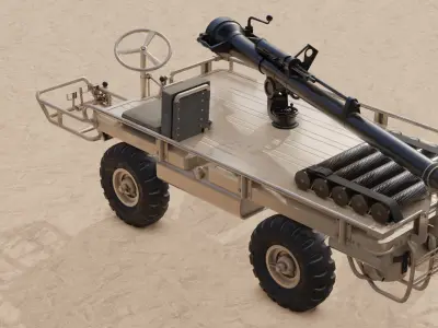 Utility Platform Truck Free 3D model