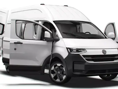 VW Transporter Van L2H2 2SD HQ Interior 2025 3D model