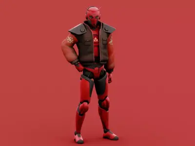 CYBORGTOPIA B-30 Rigged for Unreal Engine - Unity - MIXAMO 3D model