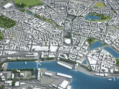 Kiel - center Low-poly 3D model