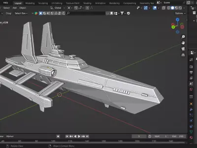 Spectre Stealth Boat 3D print model