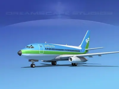 Boeing 737-100 Air Florida 3D model