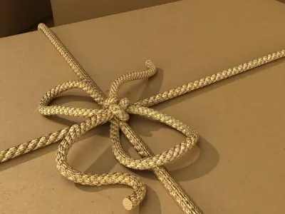 Cardboard Box Wrapped in Brown Paper - Package 3D model