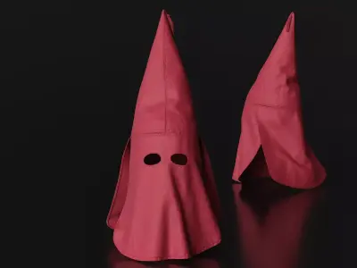 Red Mask Ku Klux Klan 3D model