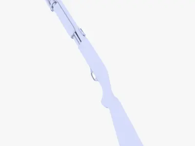 Pump Action Shotgun Low-poly 3D model get