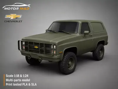 1986 Chevrolet M1009 CUCV - Military Tactical 4x4  3D print model