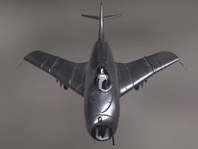 MiG 17 Low-poly 3D model