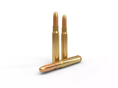 8x60mm J Mauser Low-poly 3D model