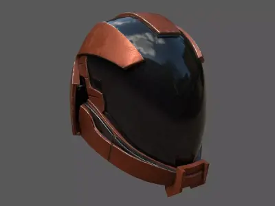 Helmet scifi combat military fantasy  Low-poly 3D model
