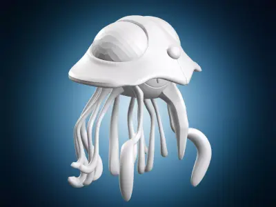 Tentacruel Jellyfish Monster Character Sculpture 3D print model