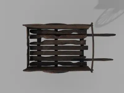 Old Cart Low-poly 3D model get