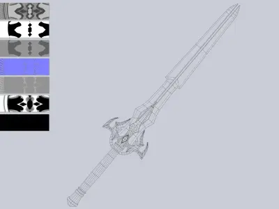 Astral blade Low-poly 3D model order