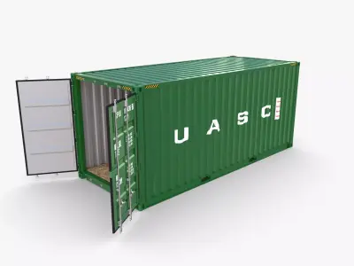 20ft Shipping Container UASC v1 3D model