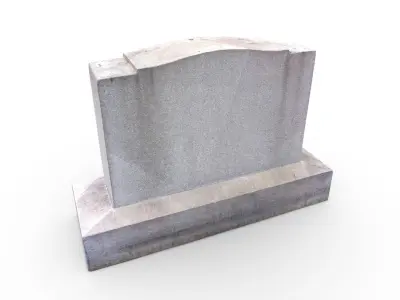 Gravestone woods tombstone Low-poly 3D model