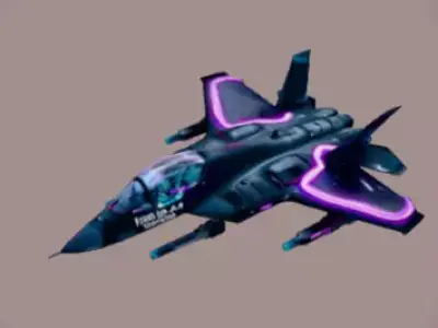 Futuristic Sci-Fi Jet Fighter 3D model