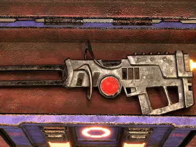 Sci-Fi Chest With Magnezone Weapon Low-poly 3D model