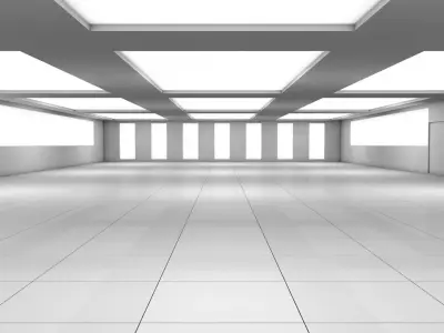 Large Empty Modern Interior 3D model