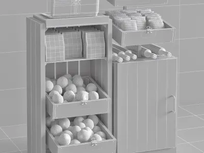 Crate Shelving Set 01 Part B 3D model