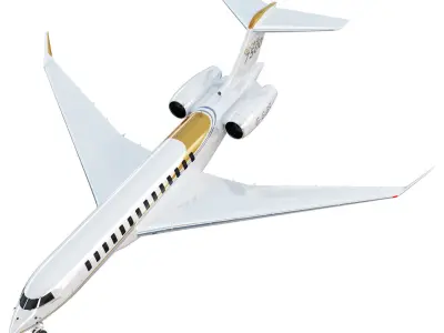 Bombardier Global 7500 aircraft 3D model