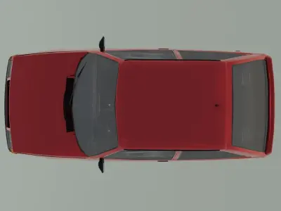 Generic Hatchback Low-poly 3D model Game Ready Free low-poly 3D model