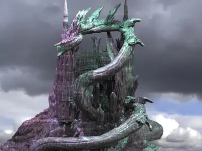  Snake mountain Dark Cobra Mountain 3D model