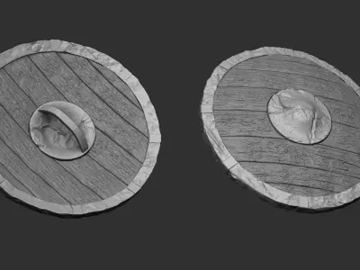 Viking shield - Maya Arnold shader 3D model