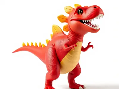 Playful Cartoon Dinosaur Model Pack Low-poly 3D model
