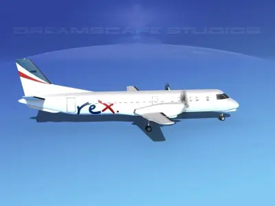 SAAB 2000 Rex Regional Express 3D model