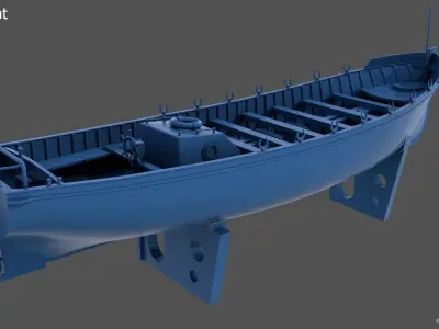 13m italian ww2 motorboat - Commercial license - 1-100 scale 3D print model