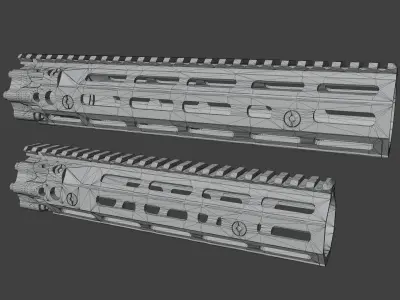 DD RIS III Handguard Low-poly 3D model