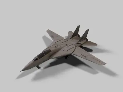 5in1 f14 f5 f313 j10 b52 aircraft low poly Low-poly 3D model