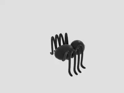  Cartoon Simple Spider Free low-poly 3D model