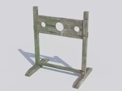 Medieval Pillory - Low-poly PBR Low-poly 3D model