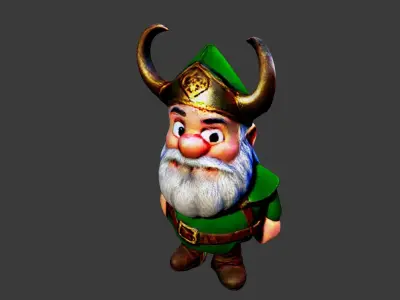 Viking King Low-poly 3D model