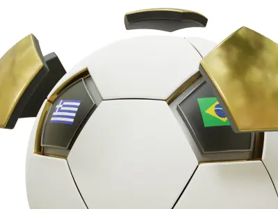 Customizable 3D Animated Football Product Showcase Version 3D model